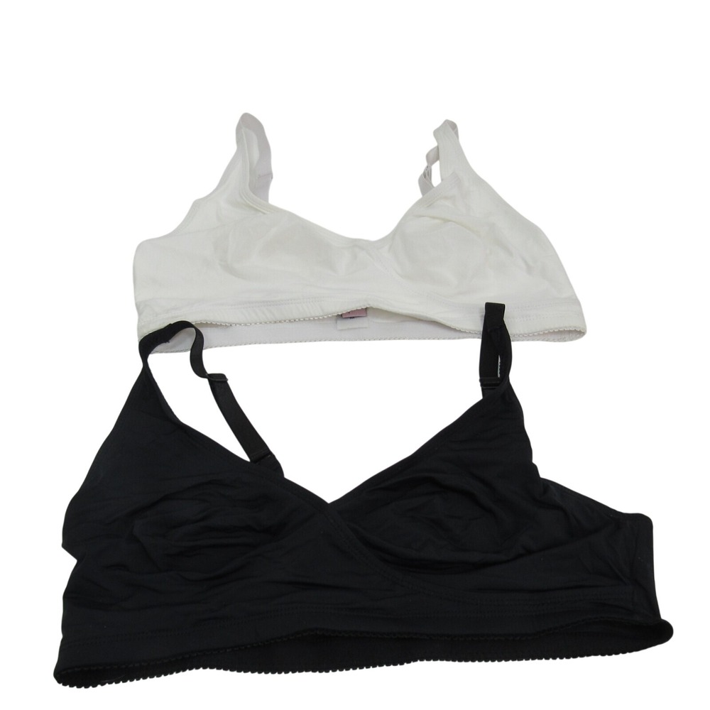 Shear Shapewear Black White Nursing Support Bras‎ Size M Pack of 2